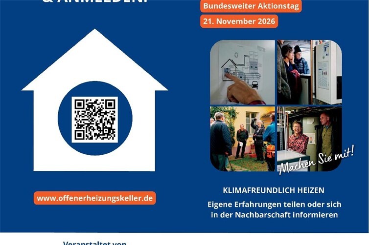 Werbeflyer zum Tag des offenen Heizungskellers 