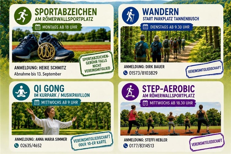 Werdet draußen aktiv bis in den Herbst. . .
