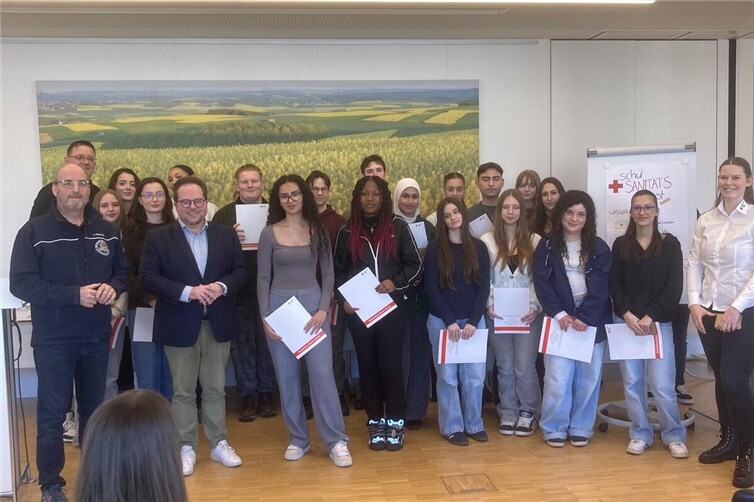 Wertschätzung für die geleistet Arbeit: 20 SchülerInnen des Schulsanitätsdienstes der Realschule plus und FOS Untermosel Kobern- Gondorf. 