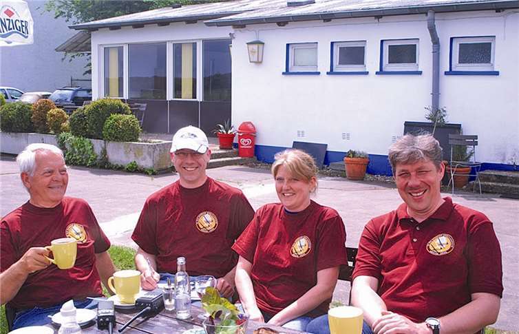 Wettbewerbsleitung: Diese Vier richten seit Jahren die BBSW für den LVM aus: v.li. Gerd Döpner (Sportleiter), Andreas Knapp (Auswertung), Babett Lange (Internet), Bernd Fischer (Meteorologe). privat