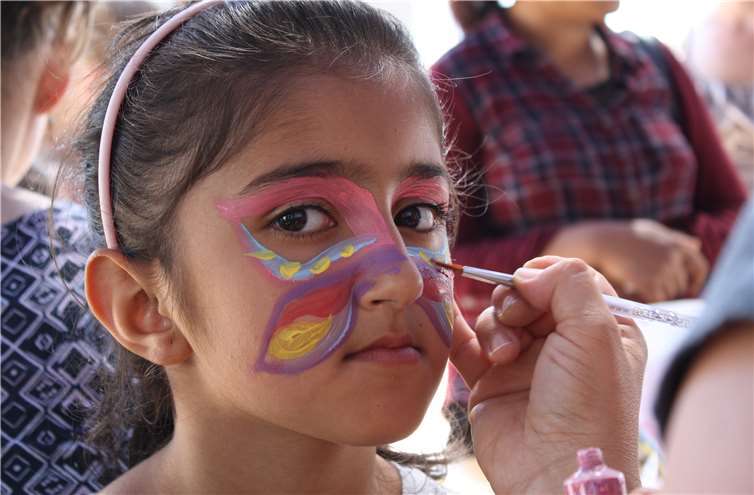 Wie immer beliebt - das Kinderschminken.