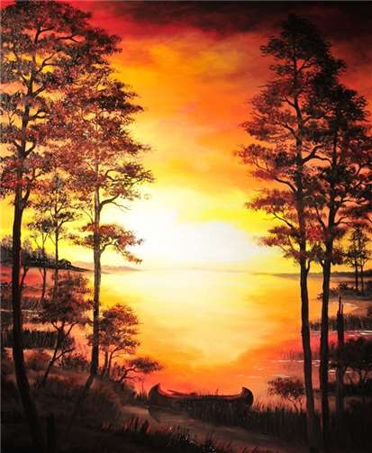 Wie unterschiedlich ein Himmel wirken kann, ist auf diesem Bild gut zu erkennen - die Farben von Gelb, Orange, Rot und Violett lassen ihn leuchten. 