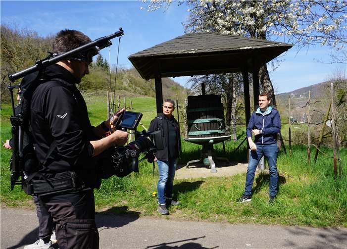 Wie viel Arbeit in der virtuellen Wanderung steckte,zeigte sich hinter den Kulissen. Fotos: EP