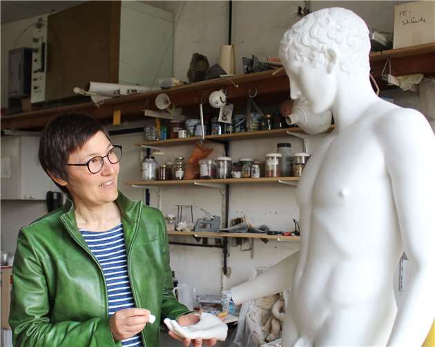 Wieder weiß, wie frisch gehauen: Der Sinziger Idolino.