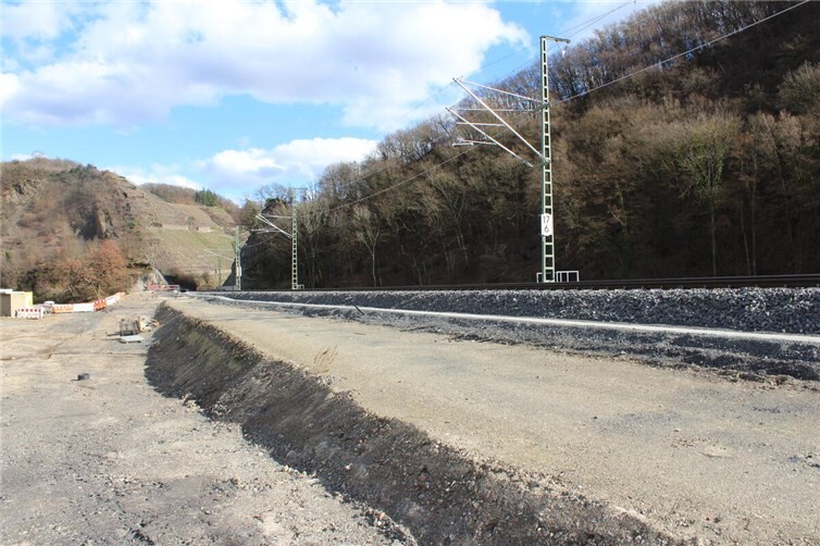 Wiederaufbau des Radweges bei Marienthal.  Foto: WITE