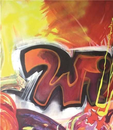 Wilde Auberginen, 100 x 120 cm, Acryl auf Leinwand.