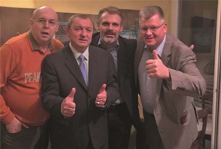Wilfried Kräften, Waldemar Bondza, Andreas Mönig und Dr. Tobias Kador (v. l.). privat