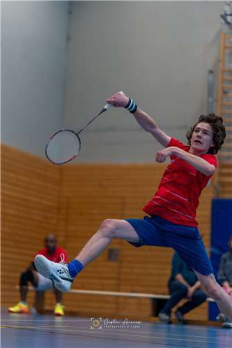 William Unkel gewinnt sein Einzel.