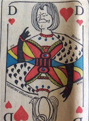 Willy Brandt als Herzdame in einem Kartenspiel.Fotos: privat