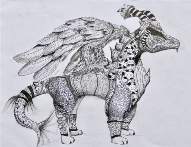 Wirklich fantastisch wirkt das Fantasietier von Lena Fockmann aus der 6c. Foto: privat