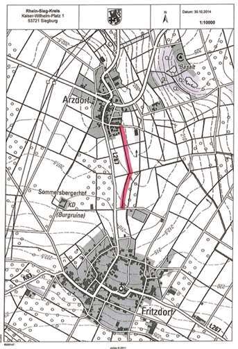 Wirtschaftswege Arzdorf und Fritzdorf.