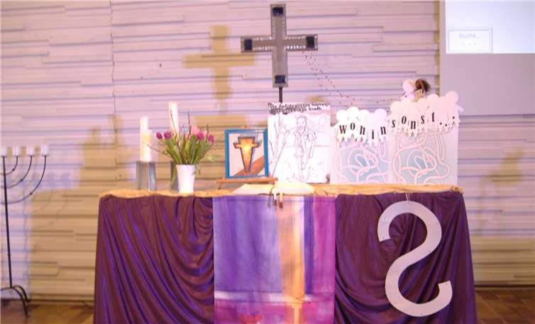 „Wohin sonst?“ war Titel des Gottesdienstes in neuer Form. Privat