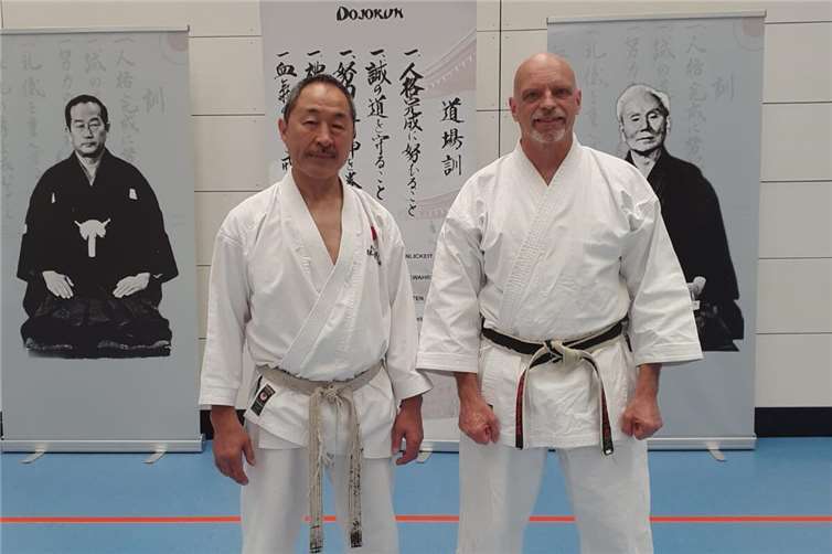 Wolfgang Horna trainierte täglich an zwei anstrengenden Trainingseinheiten unter den Anweisungen der deutschen Instruktoren sowie beim extra aus Japan angereisten Ogura Shihan. Foto: privat