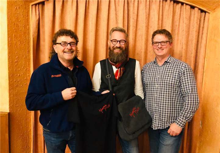 Wolfgang (Matt) Degen (li) und Carsten Müller (re) mit Neuzugang Oliver Carstens.Foto: privat