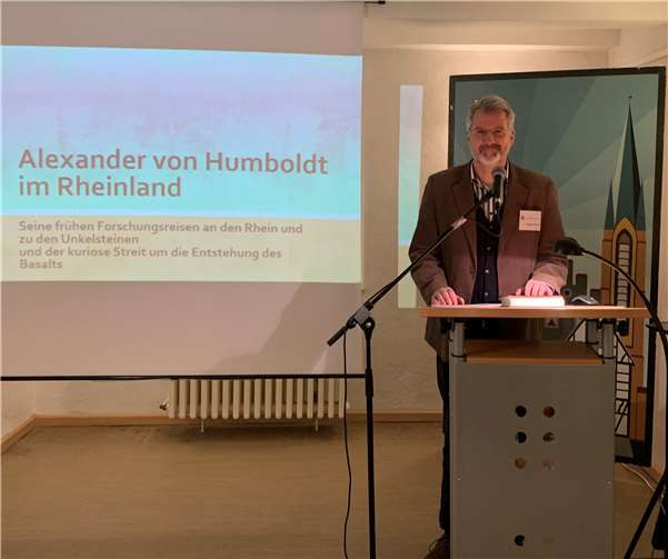 Wolfgang Ruland vom Unkeler Geschichtsverein hielt packenden Vortrag0 .Foto: privat