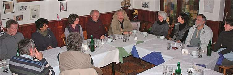 Wolfgang Schlagwein auf der Fraktionssitzung der Remagener Grünen. privat