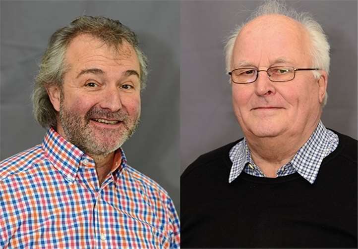 Wolfram Richter (li.) und Hans-Jürgen Büma stellen sich den Fragen der Bürger. FWG Andernach