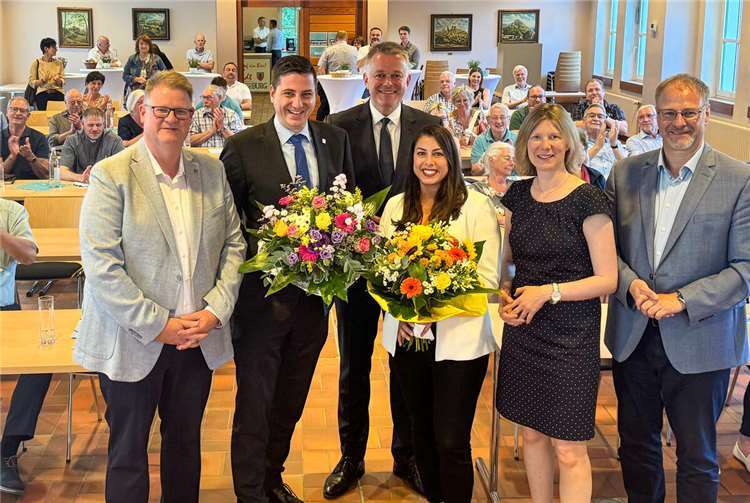 Wollen gemeinsam für einen Politikwechsel in Rheinland-Pfalz kämpfen (v.l.n.r.) Ralf Seekatz, Janick Pape, Gordon Schnieder, Kathrin Evrem, Jenny Groß und Harald Orthey. Foto: CDU Westerwald