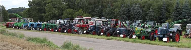 Zahlreiche Besucher aus Nah und Fern, Traktoren, Motoren und Geräte bewundern.  Foto: Richard Jaros