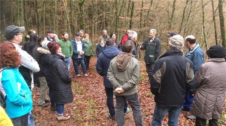 Zahlreiche Bürger nahmen an der interessanten Waldbegehung teil. Foto: privat