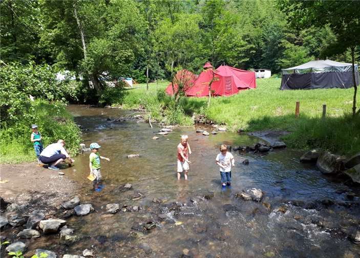 Zahlreiche interessante Dinge konnten die Kinder im Wasser entdecken.