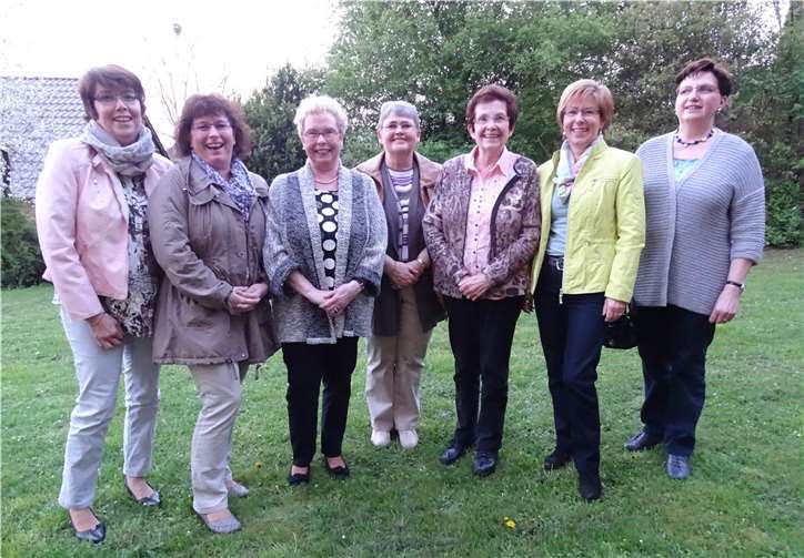 Zeigten sich zufrieden über den Besuch (v.l.): Petra Gecks-Schumacher, Irene Meurer, Regine Reif, Ute Drexler, Gisela Gecks, Jutta Mayer, Elfriede Weller. C. Reif