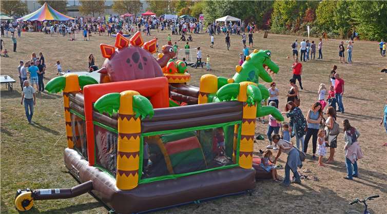 Zentrale Anlaufstelle des Spiel- und Sportfestes ist auch in diesem Jahr die Werferwiese am Schulcampus. Foto: Stadt Meckenheim