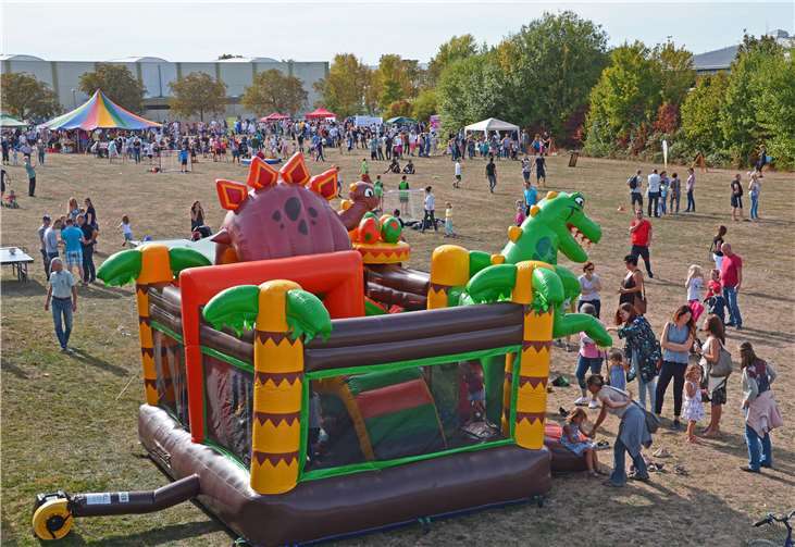 Zentrale Anlaufstelle des Spiel- und Sportfestes ist die Werferwiese am Schulcampus.Foto: Stadt Meckenheim