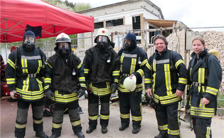 Ziemlich geschafft nach der Übung.SES