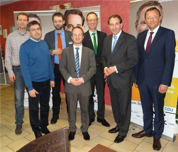 Zu Gast in Bad Ems (von links): Dr. Thomas Klimaschke, Dr. Josef Rosenbauer, Dr. Markus Holtel, Landtagskandidat Dennis Maxeiner, Günter Groß, Matthias Lammert (MdL) und Josef Oster.privat