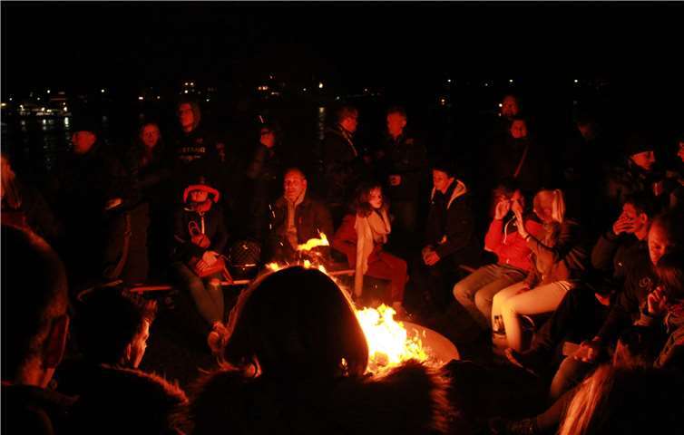 Zu Rhein in Flammen wurden in Linz die Flammen auch ans Ufer geholt.
