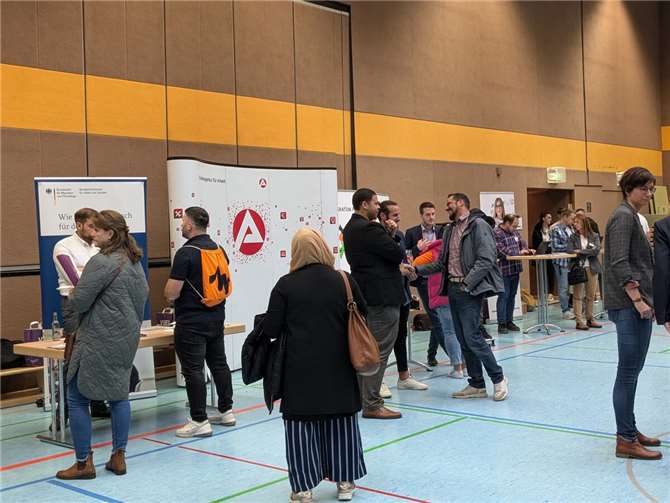 Zu den Ausstellern gehörte auch die Bundesagentur für Arbeit.