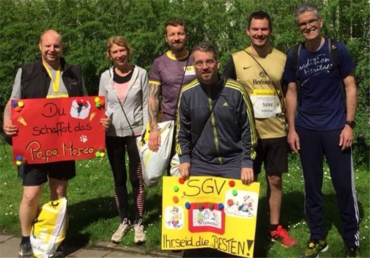 Zu den erfolgreichen Finishern gehörten (v.li.n.re.): Marco Schneider, Mandy Haberland, Sven Zipp, Lars Berkowicz, Sebastian Krell und Friedhelm Velten. privat