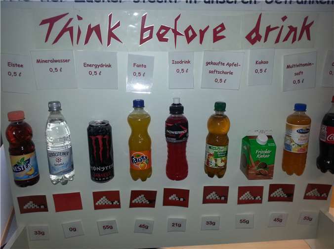 Zucker lauert überall - tolle Präsentationen einer HuS (Haushalts- und Sozialwesen)-Gruppe.