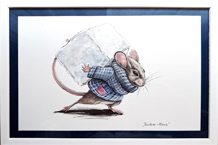 Zuckermaus - Aquarell Christina Weise