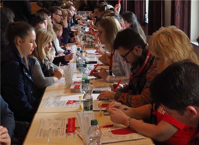 Zuerst mussten einige Formulare ausgefüllt werden.