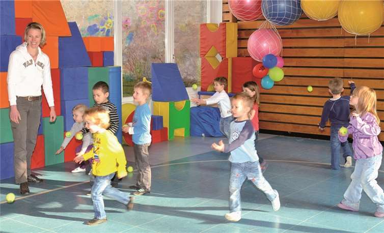 Zuerst wurde das Ballgefühl geübt.