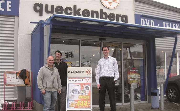 Zufriedene Gesichter: (V.l.) Ingo Wilde, Dieter Köhler und Daniel Queckenberg.  Caritas Werkstätten