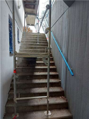 Zugang zu den Kegelbahnen beim Bundesligaspiel des KSV Stromberg 1 gegen KF Oberthal 1 Foto: privat