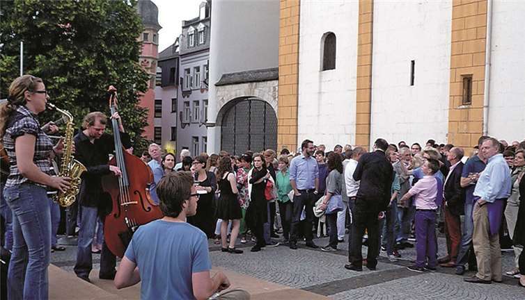 Zum Abschluss der Musiknacht bot Quartett „Kaffeepause“ Jazzklänge unter freiem Himmel.