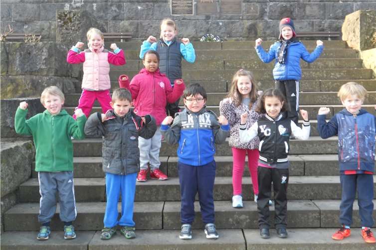 Zum Brückenmuseum am Rhein führte die Laufstrecke der Kinder. privat