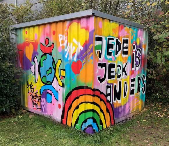 Zum Jahresausklang gab es zwei „Spray Days“-Termine im Villiper Jugendhaus in Wachtberg-Villip in Kooperation mit der Hans-Dietrich-Genscher-Schule. Foto: Rhein-Sieg-Kreis