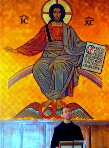 Zum Leitmotiv der Schützen „Glaube, Sitte und Heimat“ benannte Pater Petrus Nowack unterstützende Gedanken.