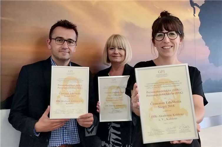 Zum dritten Mal in Folge erhält die IHK-Akademie Koblenz e. V. die anerkannte Auszeichnung. .IHK-Akademie Koblenz e.V.