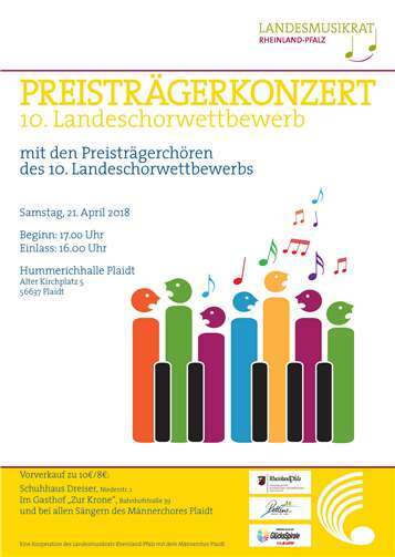 Zum zehnten Mal findet am 21. April das Preisträgerkonzert des Landeschorwettbewerbs in der Hummrichhalle in Plaidt statt. privat