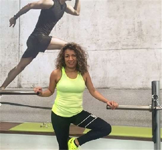 Zumba Instructor Mercedes Franzen.