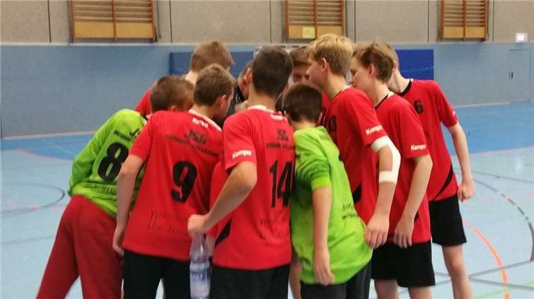 Zur Halbzeit sah es noch nach Efolg aus - doch die C1 spielte nervös. privat