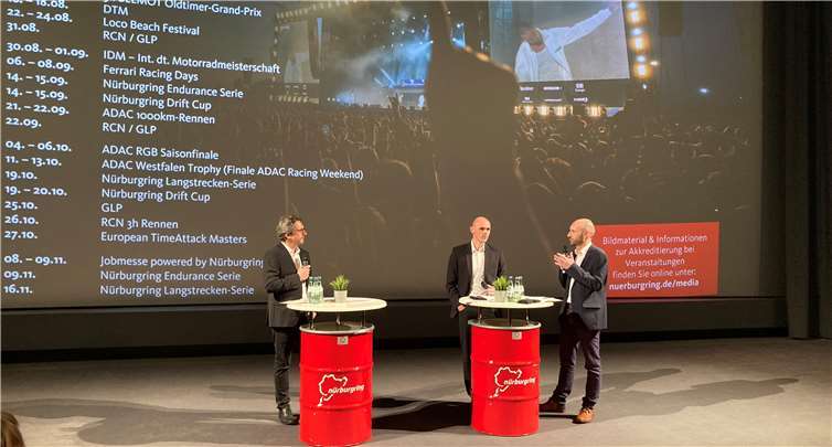 Zur Zeit findet am Nürburging eine große Pressekonferenz statt, auf der die Betreiber der legendären Rennstrecke über das Programm 2024 informieren. Foto: CF