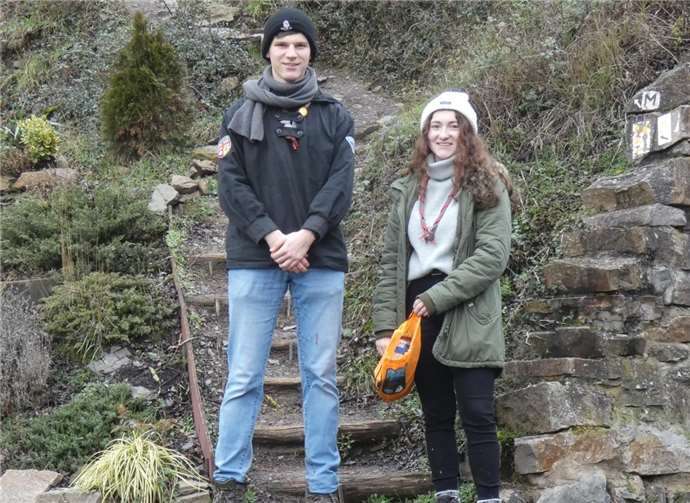 Zwei Dieblicher Pfadfinder bei der Nachhaltigkeitsrallye