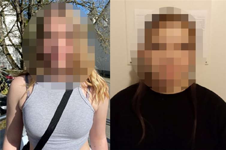 Zwei Mädchen aus einer Wohngruppe werden vermisst.  Fotos: Polizei